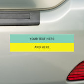 Aangepaste jouw tekst, afbeelding en achtergrondkl bumpersticker (Op auto)