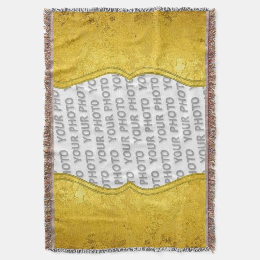 Aangepaste jouw tekst, afbeelding en achtergrondkl deken (Voorkant Verticaal)