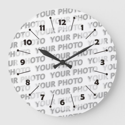 Aangepaste jouw tekst, afbeelding en achtergrondkl grote klok (Voorkant)