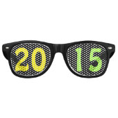 Aangepaste jouw tekst, afbeelding en achtergrondkl retro zonnebril (Voorkant)