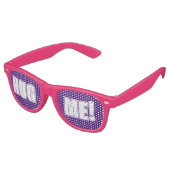 Aangepaste jouw tekst, afbeelding en achtergrondkl retro zonnebril (Gekanteld)