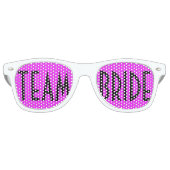 Aangepaste jouw tekst, afbeelding en achtergrondkl retro zonnebril (Voorkant)