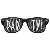 Aangepaste jouw tekst, afbeelding en achtergrondkl retro zonnebril (Voorkant)