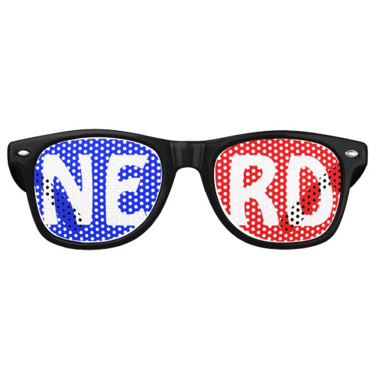 Aangepaste jouw tekst, afbeelding en achtergrondkl retro zonnebril (Voorkant)