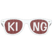 Aangepaste jouw tekst, afbeelding en achtergrondkl retro zonnebril (Voorkant)