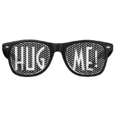 Aangepaste jouw tekst, afbeelding en achtergrondkl retro zonnebril (Voorkant)