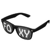 Aangepaste jouw tekst, afbeelding en achtergrondkl retro zonnebril (Gekanteld)
