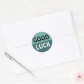 Aangepaste jouw tekst, afbeelding en achtergrondkl ronde sticker (Envelop)