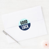 Aangepaste jouw tekst, afbeelding en achtergrondkl ronde sticker (Envelop)
