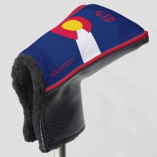 Aangepaste Jouw tekst Colorado-staatsvlag op een Golfheadcover