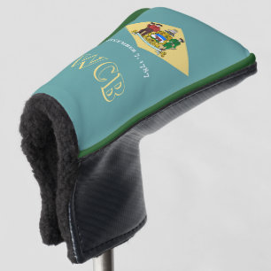 Aangepaste Jouw tekst Delaware State Flag op een Golfheadcover