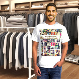 Aangepaste jouw tekst en fotocollage hier t-shirt