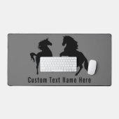 Aangepaste Jouw tekst en kleuren Paar Paard Bureaumat (Keyboard & Muis)