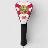 Aangepaste Jouw tekst Florida State Flag op een Golfheadcover (Voorkant)