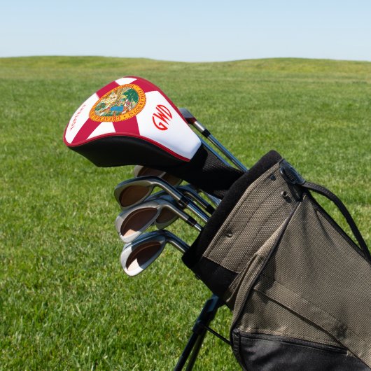 Aangepaste Jouw tekst Florida State Flag op een Golfheadcover (Insitu)