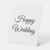 aangepaste jouw tekst happy bruiloft toevoegen reclamebord met voetstuk (Voorkant)