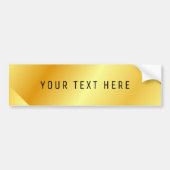 Aangepaste Jouw tekst hier Elegant Faux Gold-Sjabl Bumpersticker (Voorkant)
