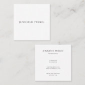 Aangepaste Jouw tekst hier Moderne eenvoudige Sjab Vierkante Visitekaartje (Voorkant / Achterkant)