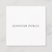 Aangepaste Jouw tekst hier Moderne eenvoudige Sjab Vierkante Visitekaartje (Voorkant)