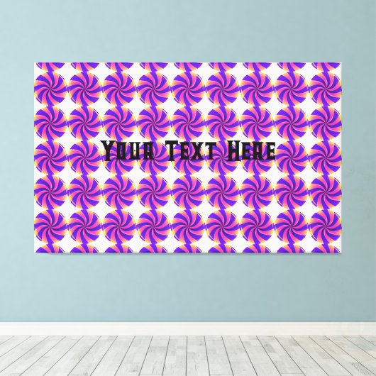 Aangepaste Jouw tekst hier tekst Snoep Afbeelding  Canvas Afdruk (Insitu (Houten vloer))