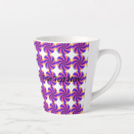 Aangepaste Jouw tekst hier tekstnaam Snoep Afbeeld Latte Mok