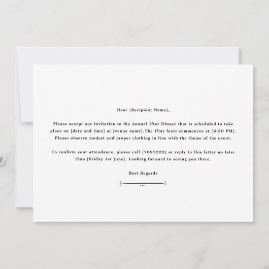 Aangepaste jouw tekst kaart (Achterkant)