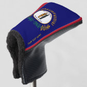 Aangepaste Jouw tekst Kentucky State Flag op een Golfheadcover (3/4 voorkant)