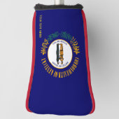 Aangepaste Jouw tekst Kentucky State Flag op een Golfheadcover (Draai 90)