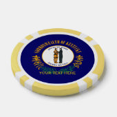 Aangepaste Jouw tekst Kentucky State Flag op een Poker Chips (Enkel)