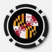 Aangepaste Jouw tekst Maryland-vlag op een Poker Chips (Achterkant)