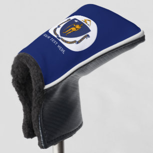 Aangepaste Jouw tekst Massachusetts State Flag op Golfheadcover