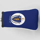 Aangepaste Jouw tekst Massachusetts State Flag op Golfheadcover (Voorkant)