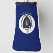 Aangepaste Jouw tekst Massachusetts State Flag op Golfheadcover (Draai 90)