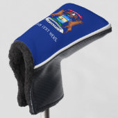 Aangepaste Jouw tekst Michigan State Flag op een Golfheadcover (3/4 voorkant)