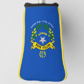 Aangepaste Jouw tekst Nevada staatsvlag op een Golfheadcover (Draai 90)