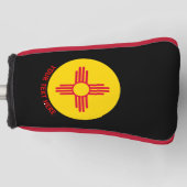 Aangepaste Jouw tekst New Mexico State Flag op een Golfheadcover (Voorkant)