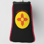 Aangepaste Jouw tekst New Mexico State Flag op een Golfheadcover (Draai 90)