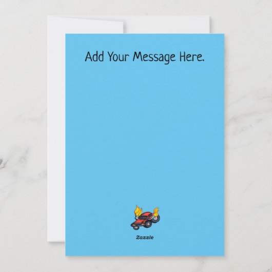 Aangepaste Jouw tekst-ontvlammingsauto Feestdagenkaart (Achterkant)