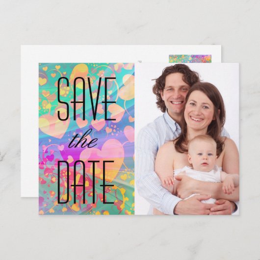 Aangepaste jouw tekst, teken, afbeelding en achter aankondigingskaart (Voorkant / Achterkant)