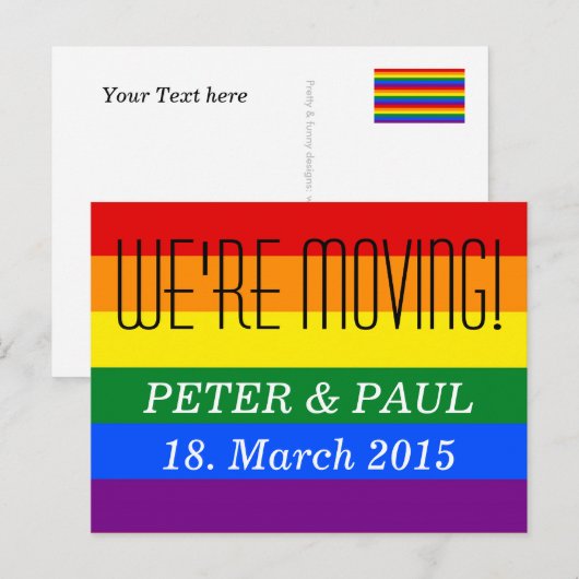 Aangepaste jouw tekst, teken, afbeelding en achter aankondigingskaart (Voorkant / Achterkant)