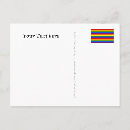 Aangepaste jouw tekst, teken, afbeelding en achter aankondigingskaart (Achterkant)