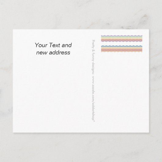 Aangepaste jouw tekst, teken, afbeelding en achter aankondigingskaart (Achterkant)