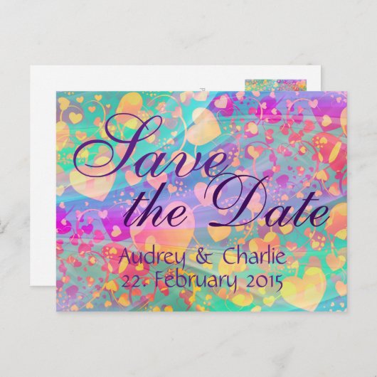 Aangepaste jouw tekst, teken, afbeelding en achter aankondigingskaart (Voorkant / Achterkant)