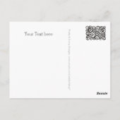 Aangepaste jouw tekst, teken, afbeelding en achter briefkaart (Achterkant)
