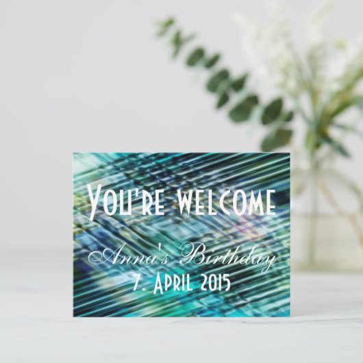 Aangepaste jouw tekst, teken, afbeelding en achter briefkaart (Staand voorkant)