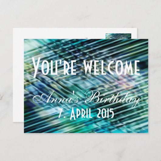 Aangepaste jouw tekst, teken, afbeelding en achter briefkaart (Voorkant / Achterkant)