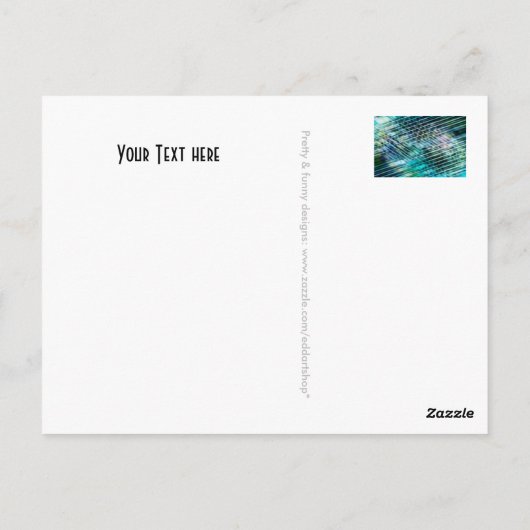 Aangepaste jouw tekst, teken, afbeelding en achter briefkaart (Achterkant)