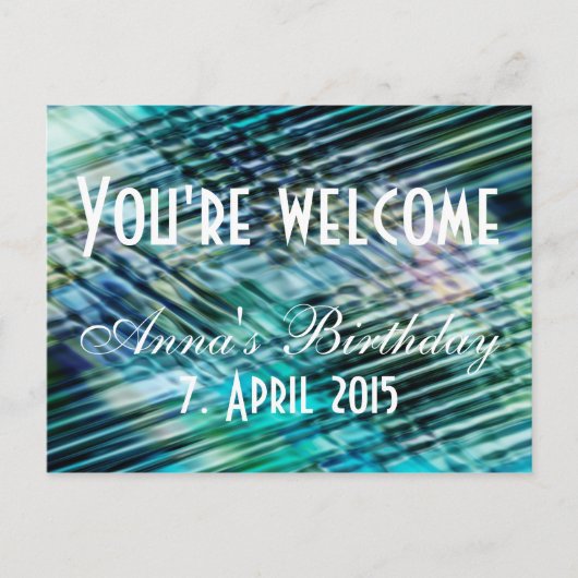 Aangepaste jouw tekst, teken, afbeelding en achter briefkaart (Voorkant)