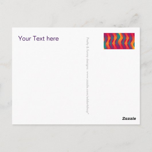 Aangepaste jouw tekst, teken, afbeelding en achter briefkaart (Achterkant)