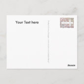 Aangepaste jouw tekst, teken, afbeelding en achter briefkaart (Achterkant)